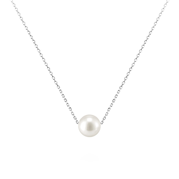 Sphere pearl pendant 14k White gold