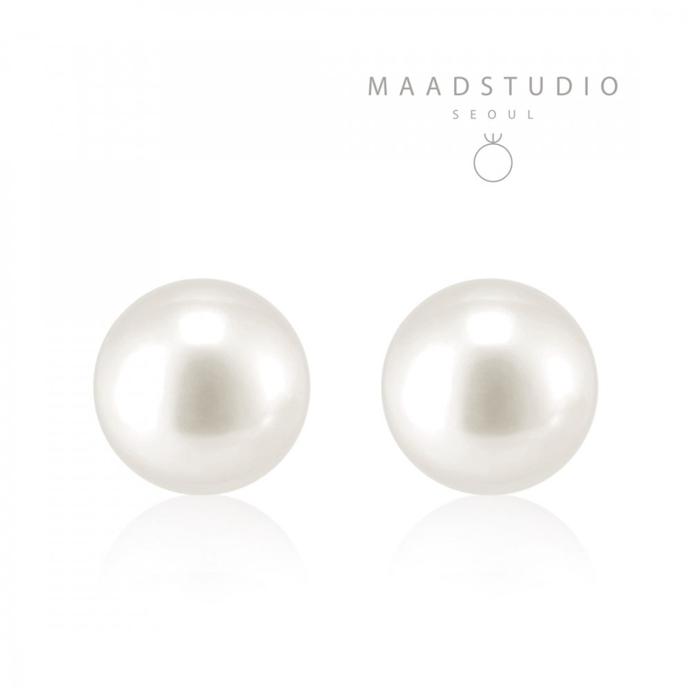 Sphere Pearl earring (M) 14k gold