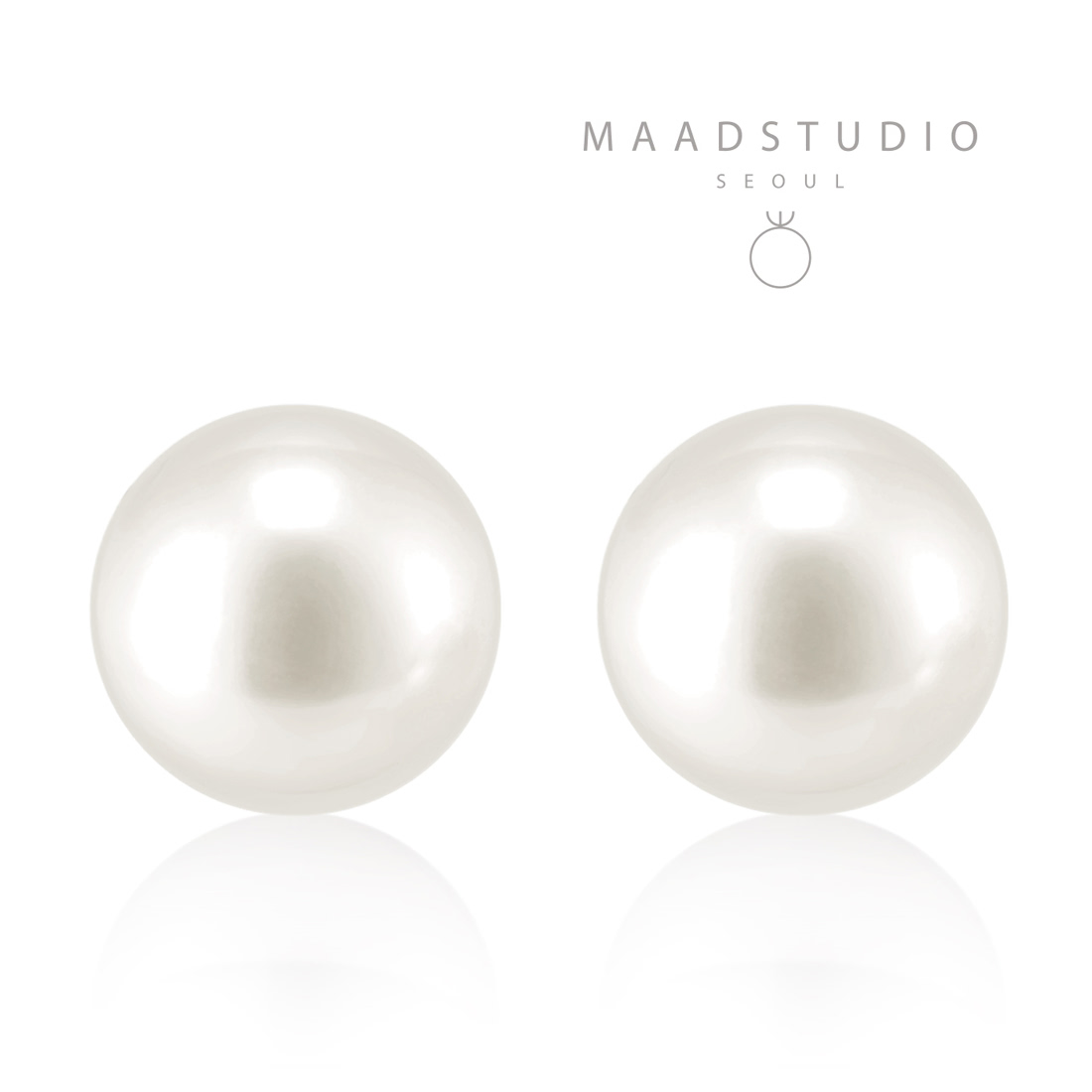Sphere Pearl earring (L) 14k gold