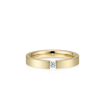 게르만헤로스 텐션밴드링 (3mm) 14k 0.07ct hairline