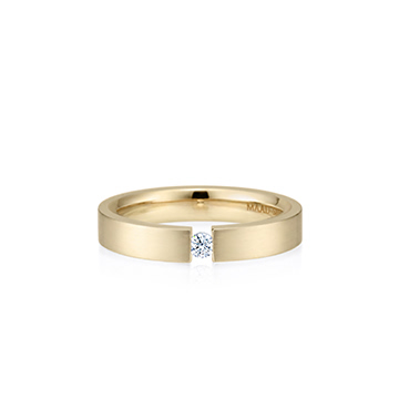 게르만헤로스 텐션밴드링 (4mm) 14k 0.1ct hairline