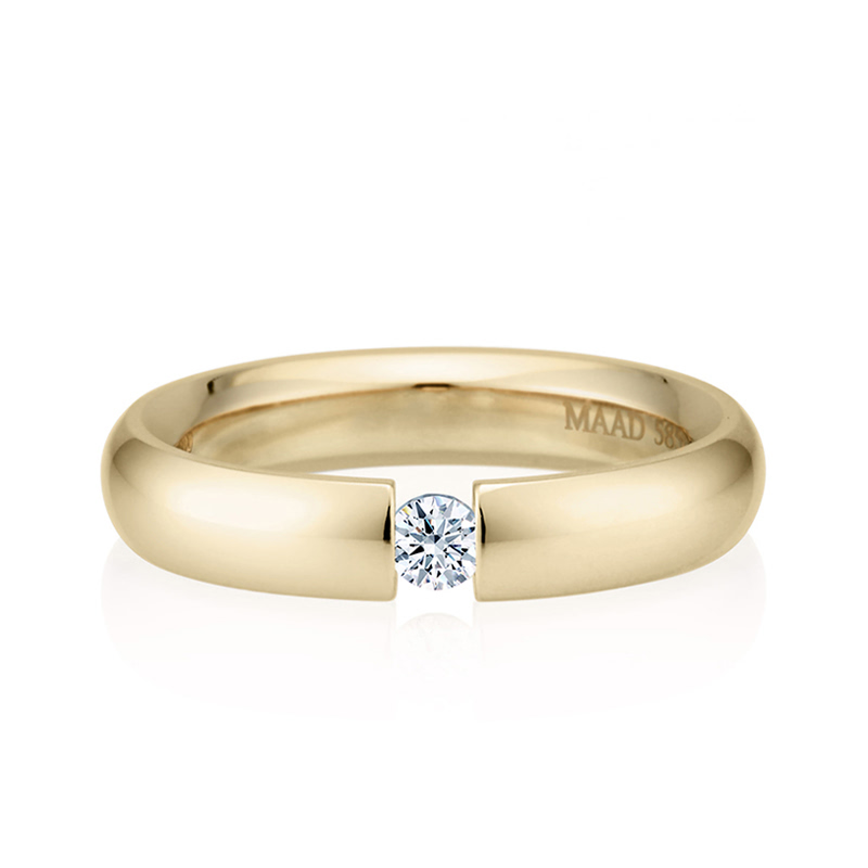잉글리쉬헤로스 텐션밴드링 (4mm) 14k 0.1ct