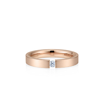 게르만헤로스 텐션밴드링 (3mm) 14k 레드골드 0.07ct hairline