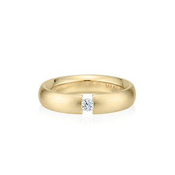 잉글리쉬헤로스 텐션밴드링 (5mm) 14k 0.1ct hairline