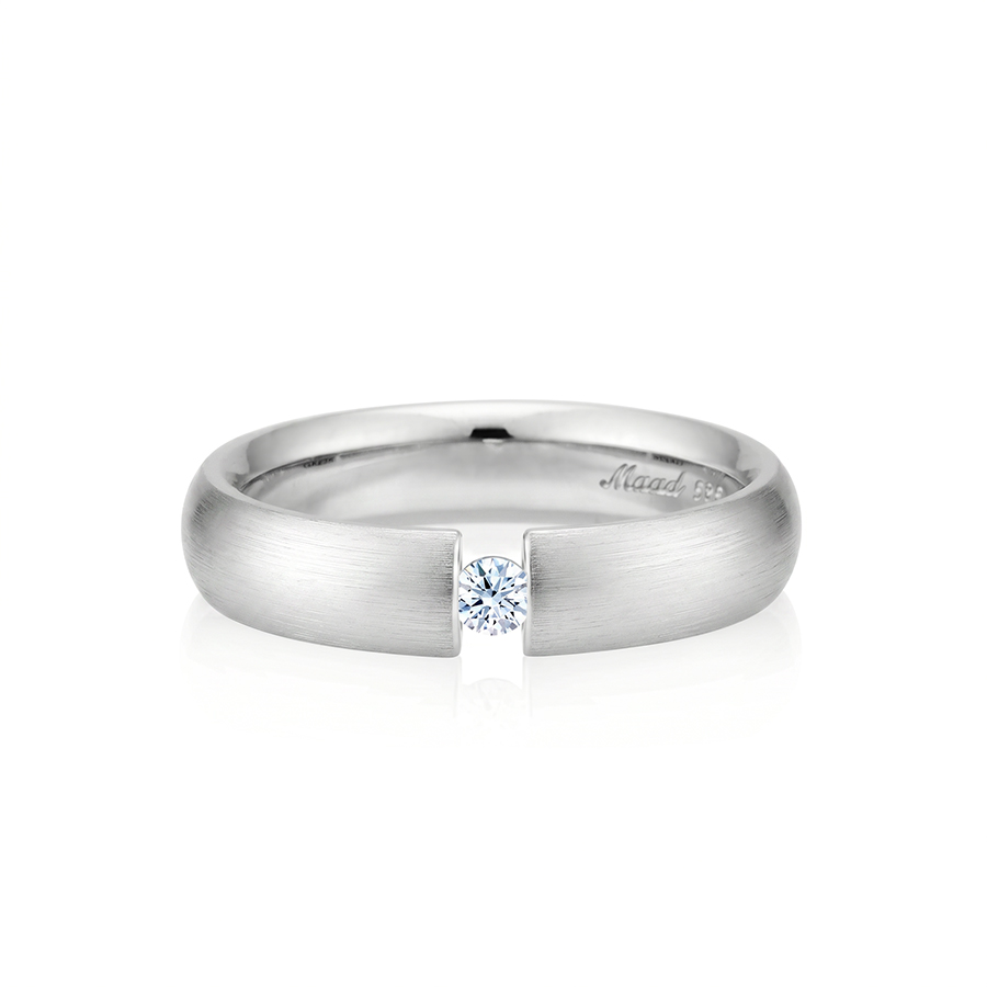 잉글리쉬헤로스 텐션밴드링 (5mm) 14k 화이트골드 0.1ct hairline 잉글리쉬헤로스 텐션밴드링 (5mm) 14k 화이트골드 0.1ct hairline
