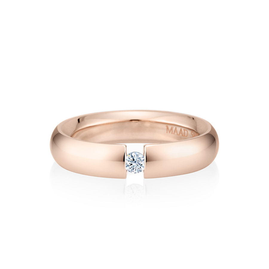 잉글리쉬헤로스 텐션밴드링 (5mm) 14k 레드골드 0.1ct