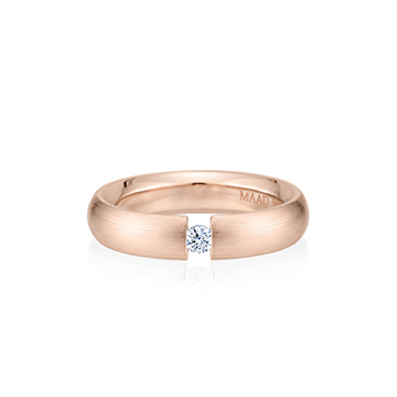 잉글리쉬헤로스 텐션밴드링 (5mm) 14k 레드골드 0.1ct hairline