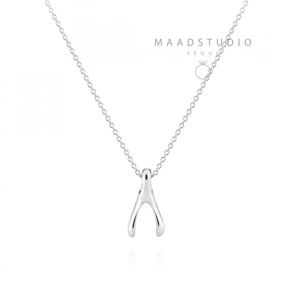 Wishbone pendant (M) Sterling silver