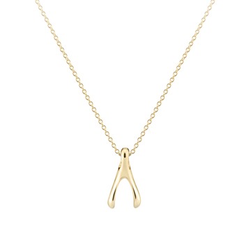 Wishbone pendant (M) 14k gold