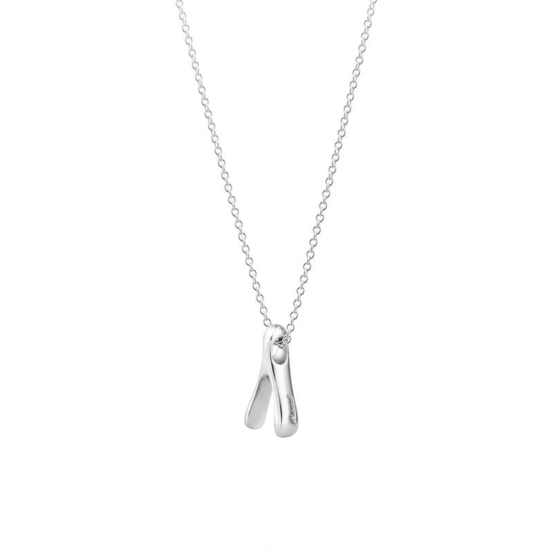 Wishbone pendant (M) 14k White gold