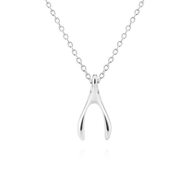위시본 목걸이 (소) Silver_925