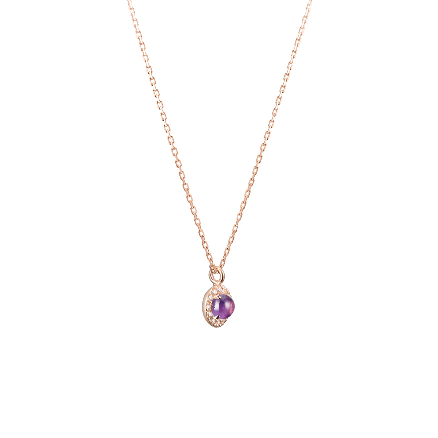 데이지 목걸이 14k 레드골드 amethyst