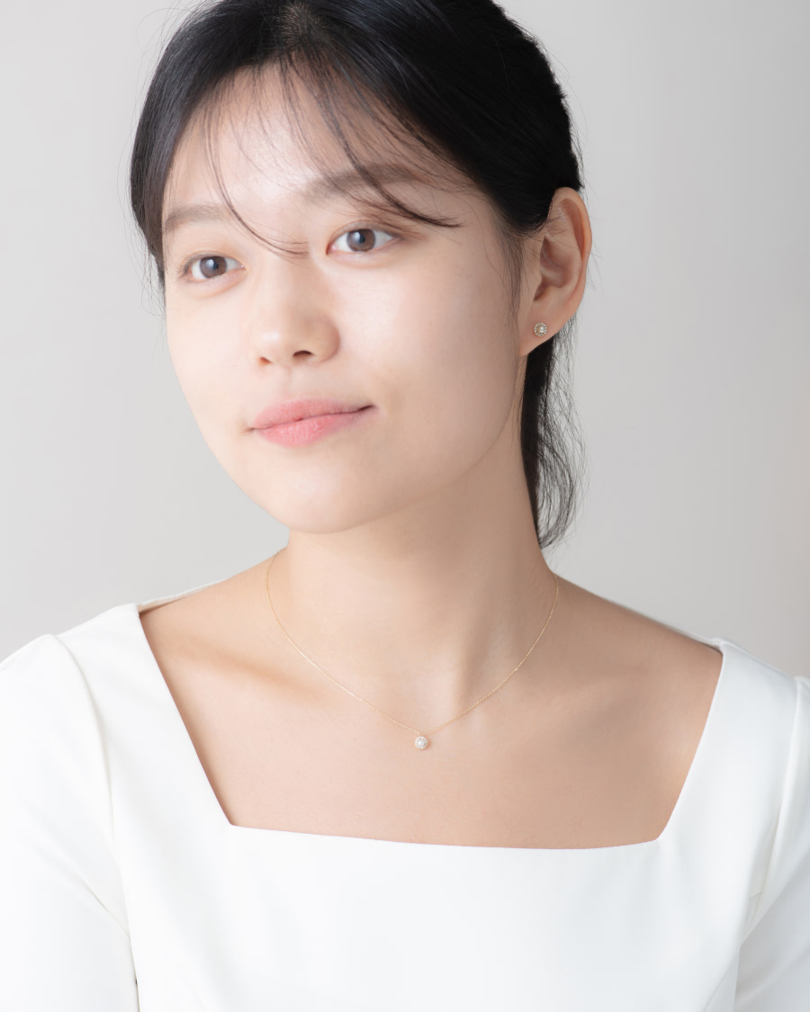 데이지 목걸이 14k 레드골드 pearl