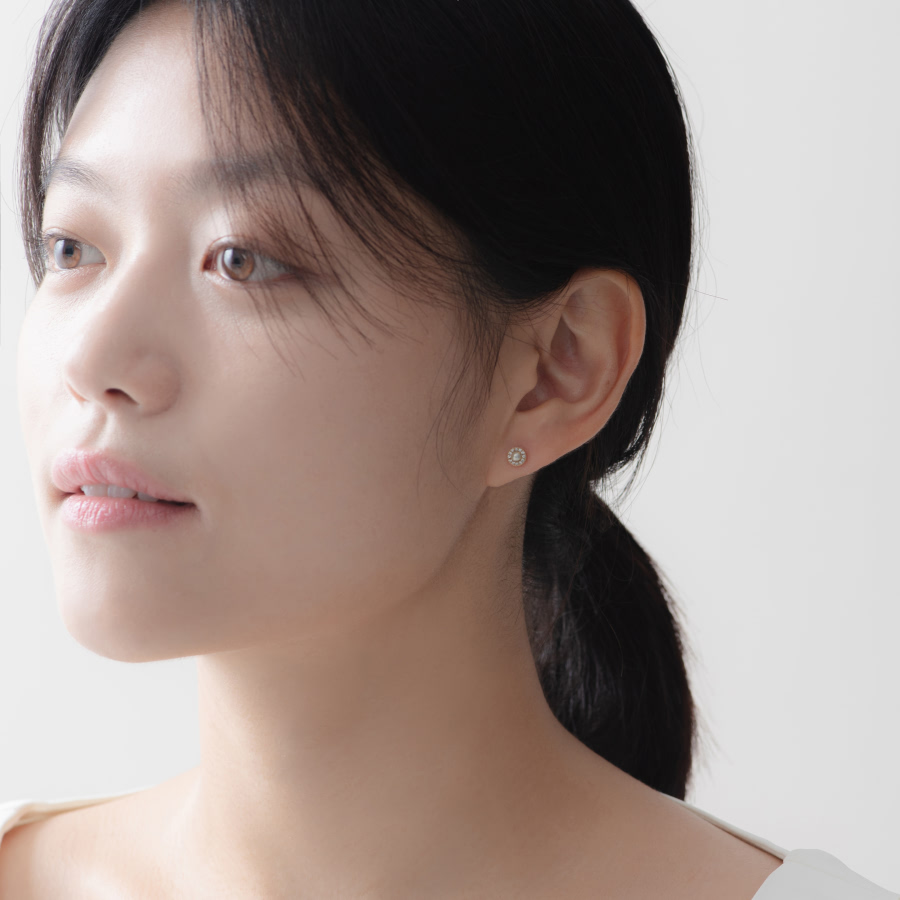 데이지 목걸이 14k 레드골드 pearl