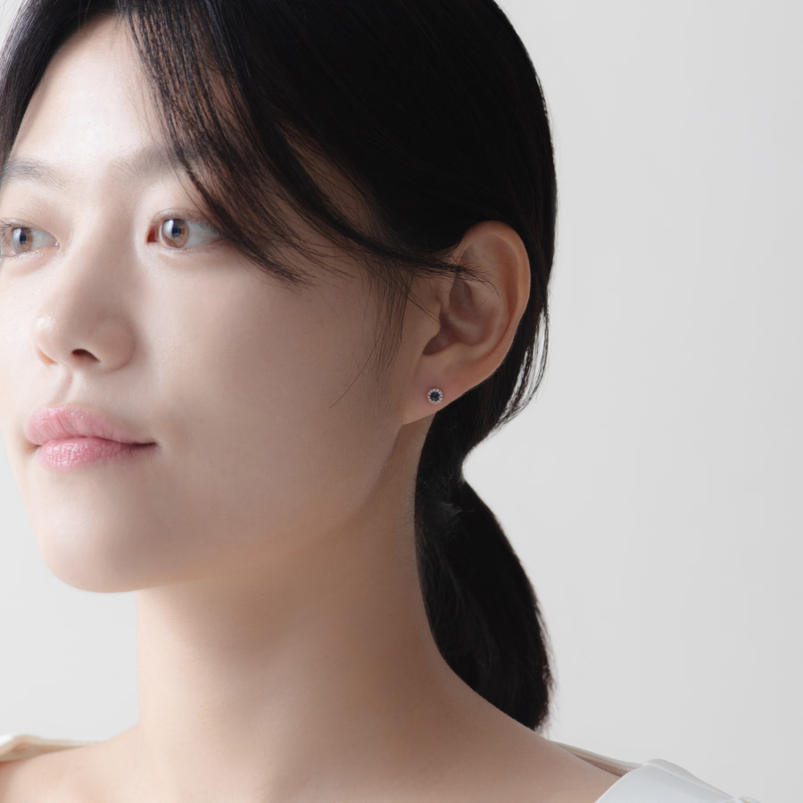 데이지 목걸이 14k 레드골드 sapphire