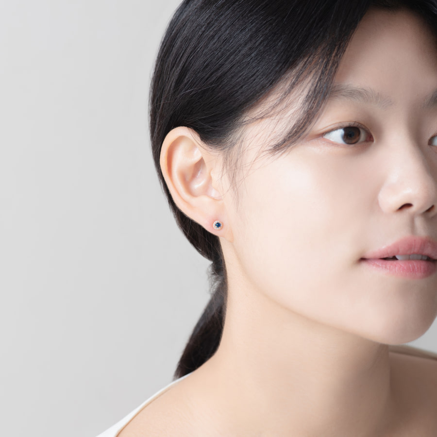 데이지 목걸이 14k 레드골드 sapphire