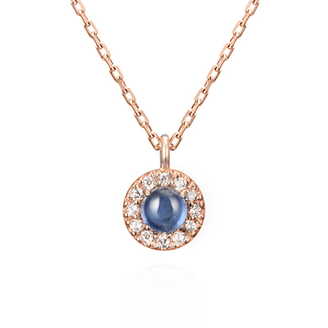 데이지 목걸이 14k 레드골드 sapphire