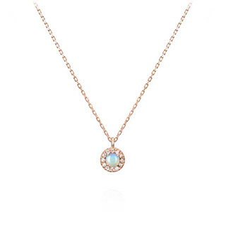 Daisy pendant 14k Red gold opal