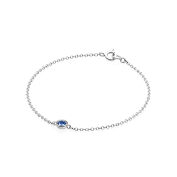 Hemisphere bracelet 14k White gold sapphire 0.14ct