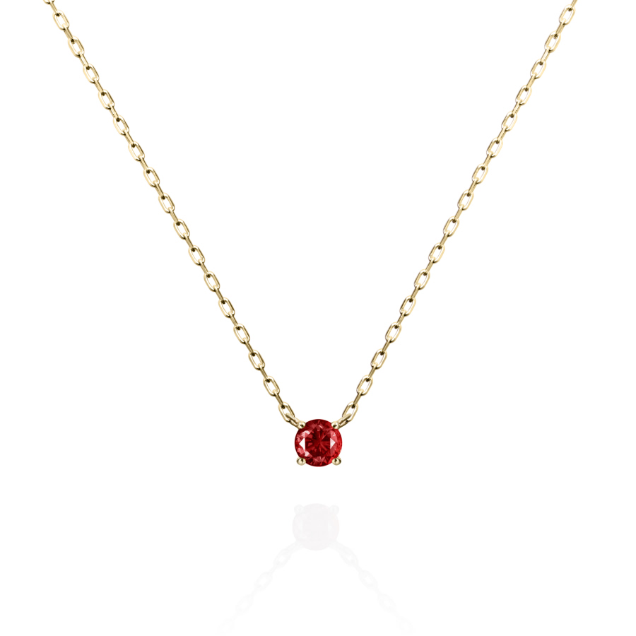 Birdcage II pendant 14k gold garnet 0.1ct