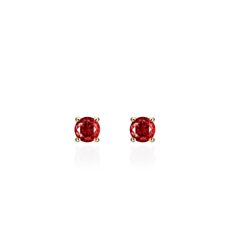 Birdcage II earring 14k gold garnet 0.1ct