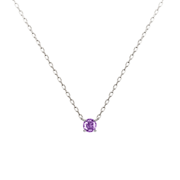 버드케이지II 목걸이 14k 화이트골드 amethyst 0.1ct