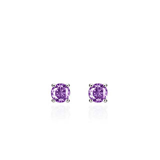 Birdcage II earring 14k White gold amethyst 0.1ct