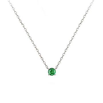 Birdcage II pendant 14k White gold emerald 0.1ct