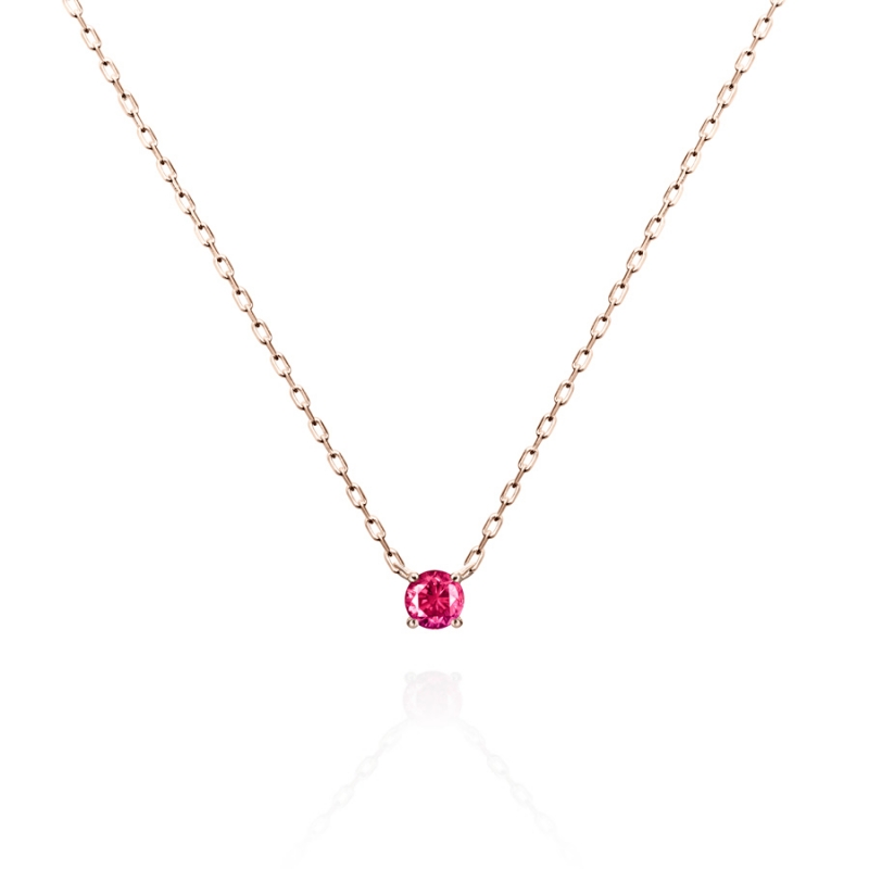 Birdcage II pendant 14k Red gold ruby 0.1ct
