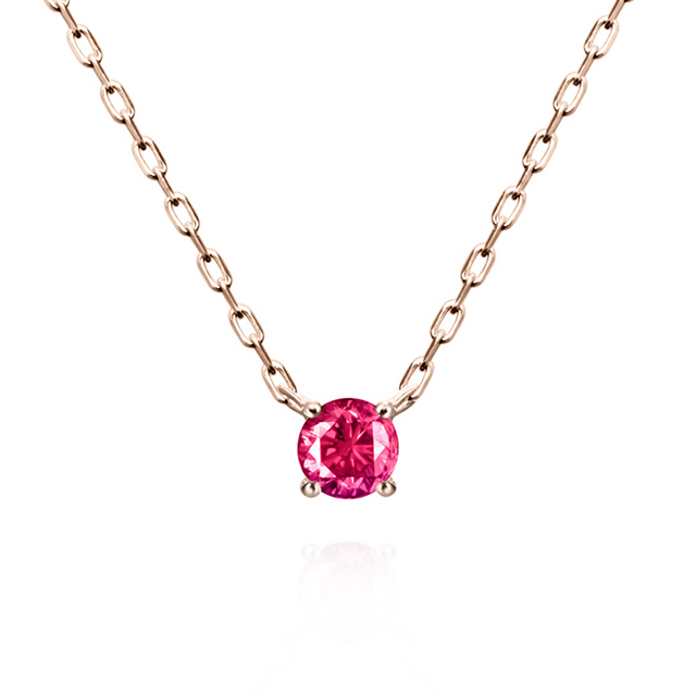 버드케이지II 목걸이 14k 레드골드 ruby 0.1ct