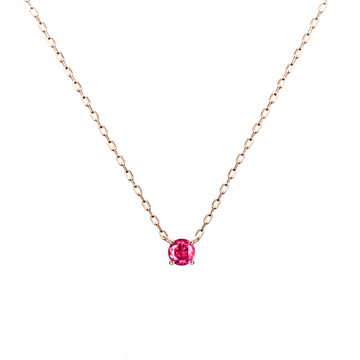 Birdcage II pendant 14k Red gold ruby 0.1ct