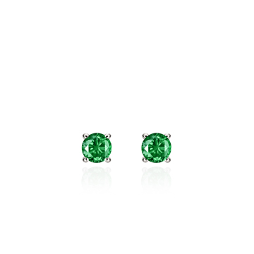 Birdcage II earring 14k White gold emerald 0.1ct