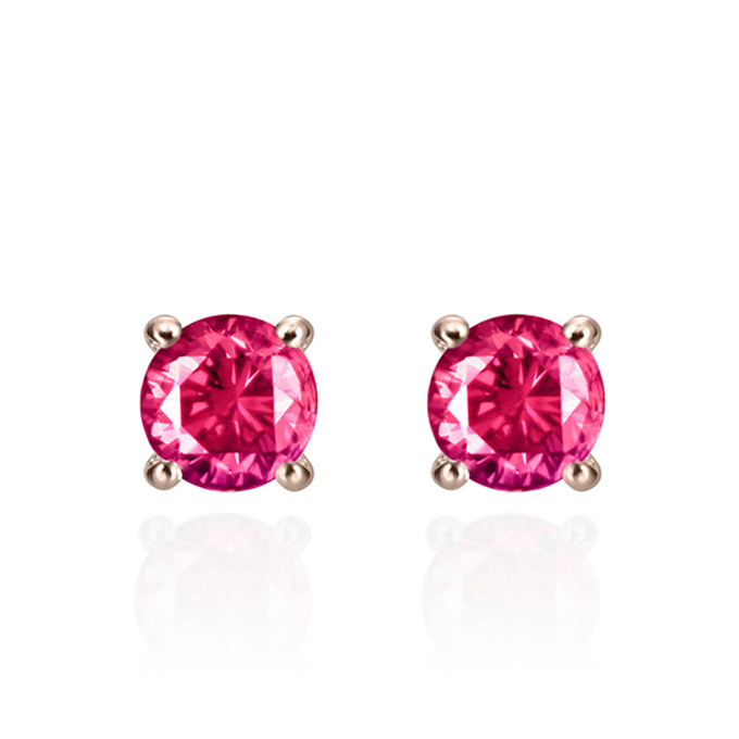 버드케이지II 귀걸이 14k 레드골드 ruby 0.1ct