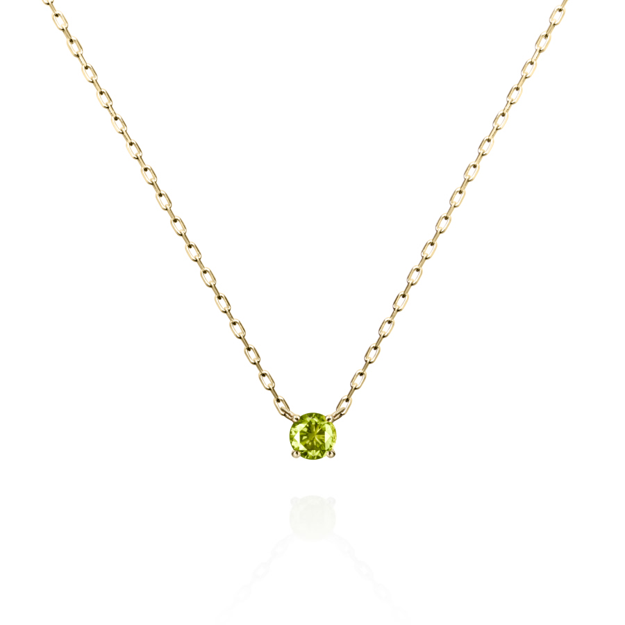 Birdcage II pendant 14k gold peridot 0.1ct