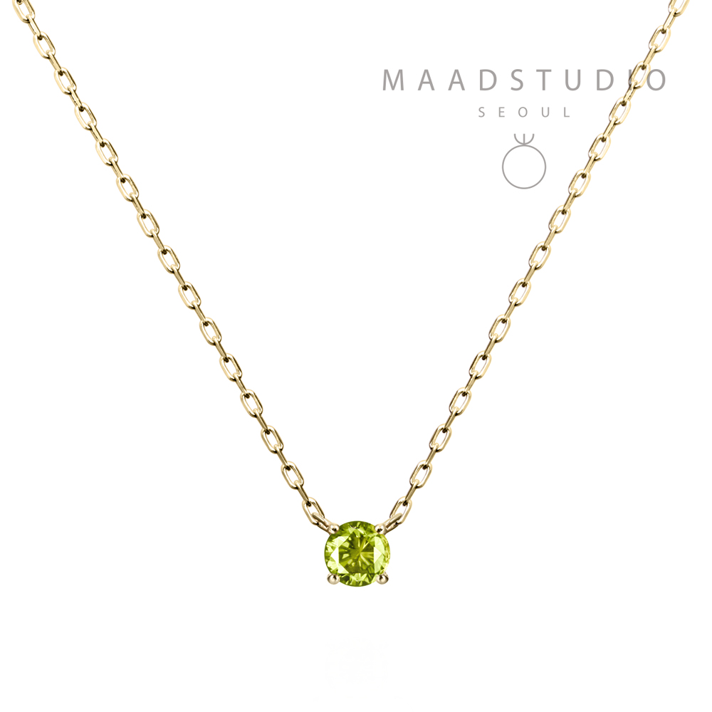 버드케이지II 목걸이 14k peridot 0.1ct