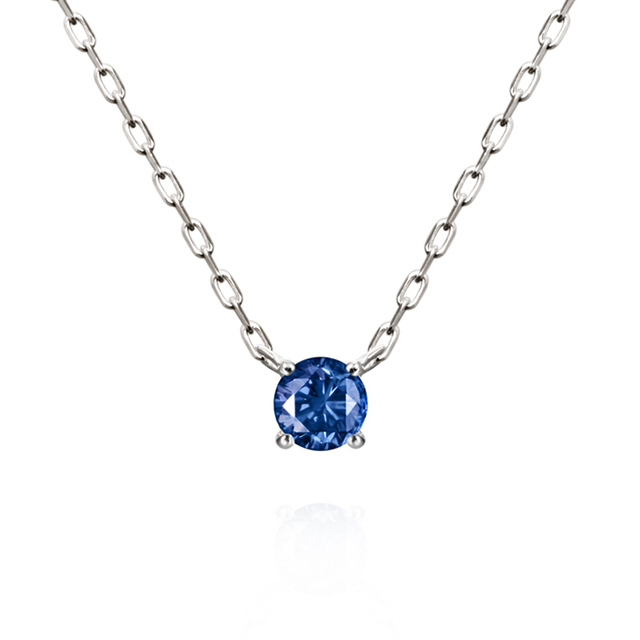 버드케이지II 목걸이 14k 화이트골드 sapphire 0.1ct