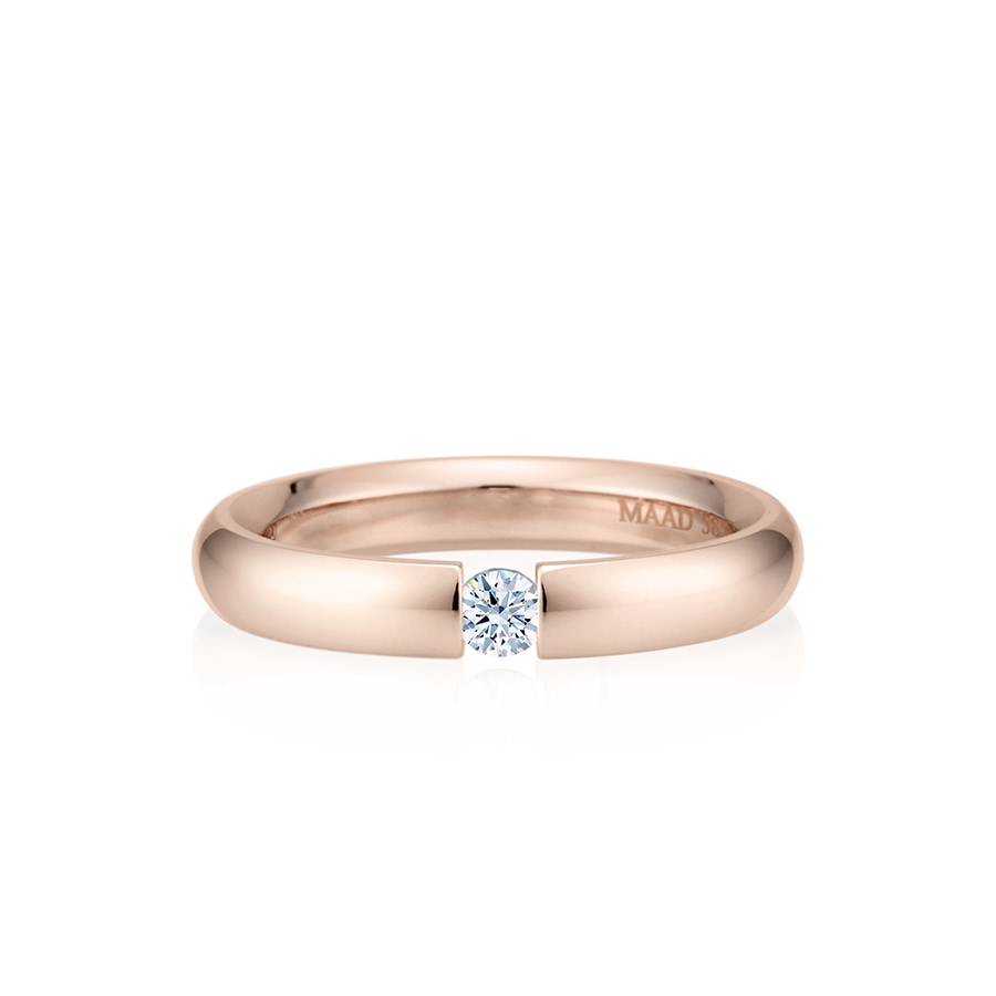 잉글리쉬헤로스 텐션밴드링 (3.5mm) 14k 레드골드 0.1ct