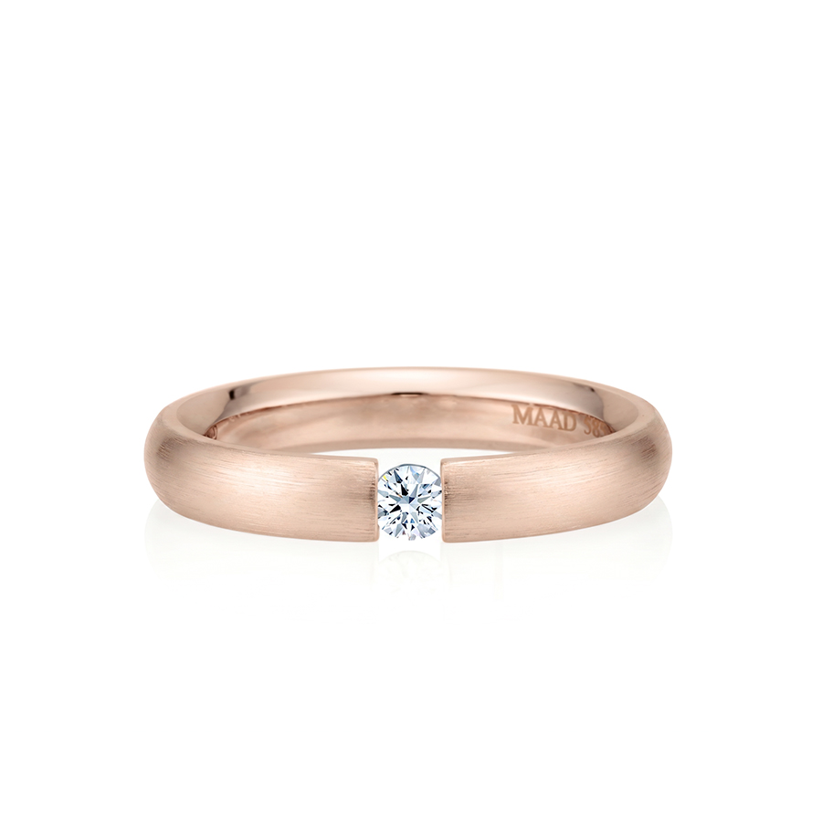 잉글리쉬헤로스 텐션밴드링 (3.5mm) 14k 레드골드 0.1ct hairline 잉글리쉬헤로스 텐션밴드링 (3.5mm) 14k 레드골드 0.1ct hairline