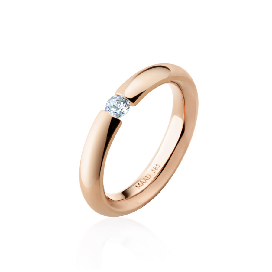잉글리쉬헤로스 텐션밴드링 (3.5mm) 14k 레드골드 0.1ct