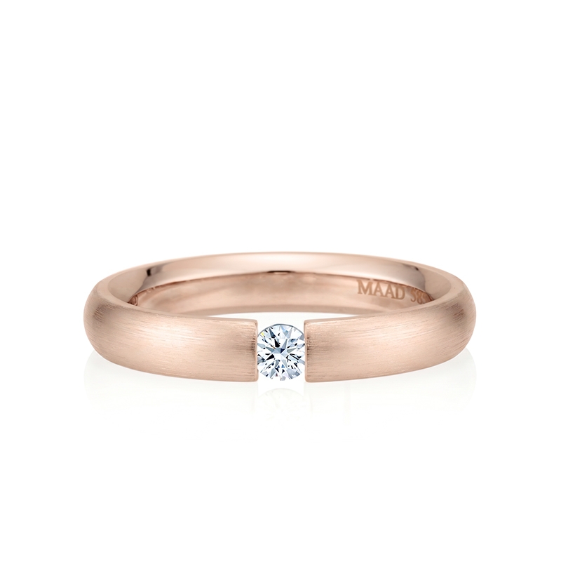 잉글리쉬헤로스 텐션밴드링 (3.5mm) 14k 레드골드 0.1ct hairline
