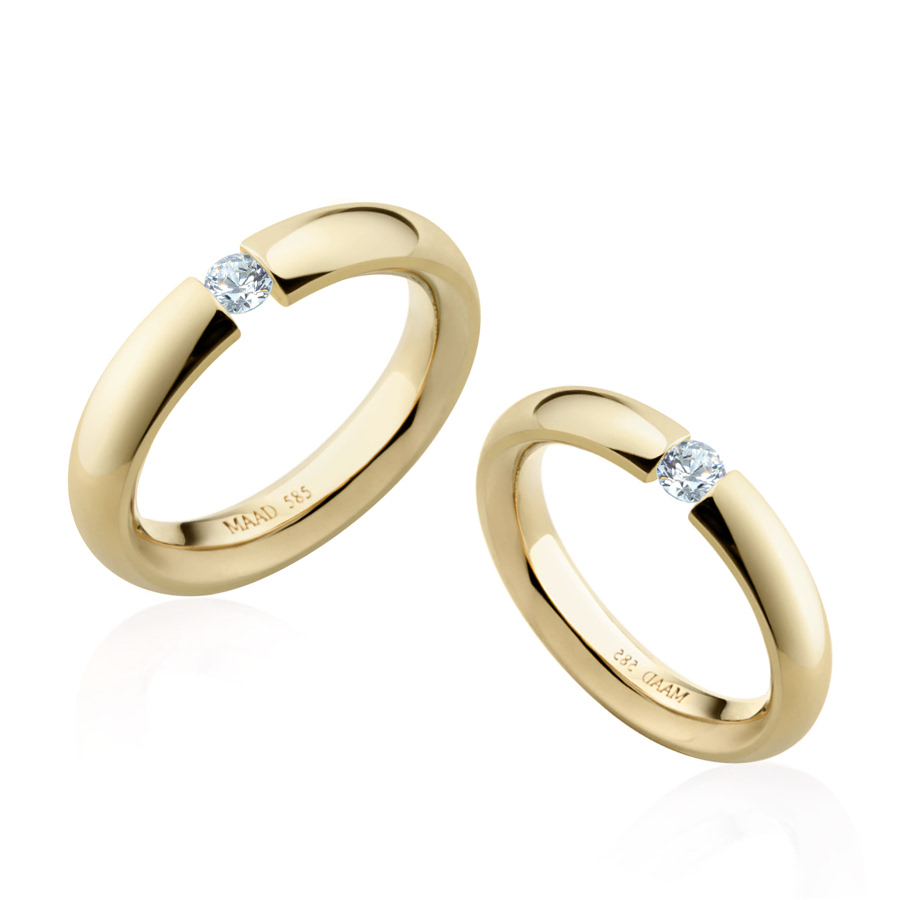 잉글리쉬헤로스 텐션밴드 커플링 (4mm+3.5mm) 14k 0.1ct