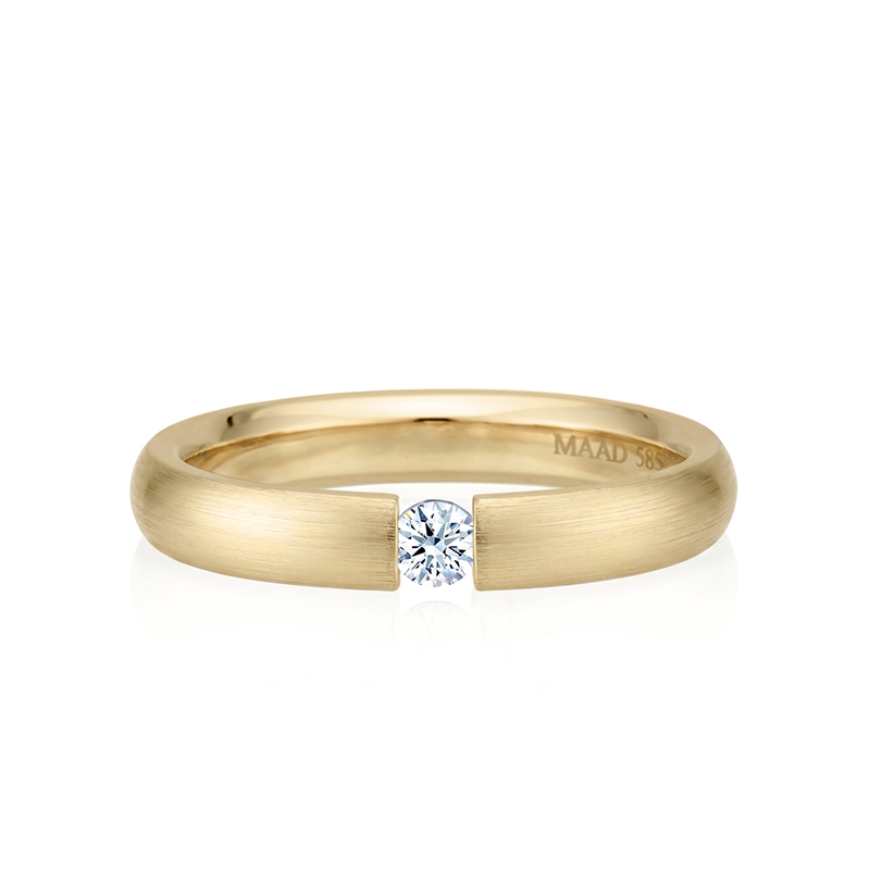잉글리쉬헤로스 텐션밴드링 (3.5mm) 14k 0.1ct hairline