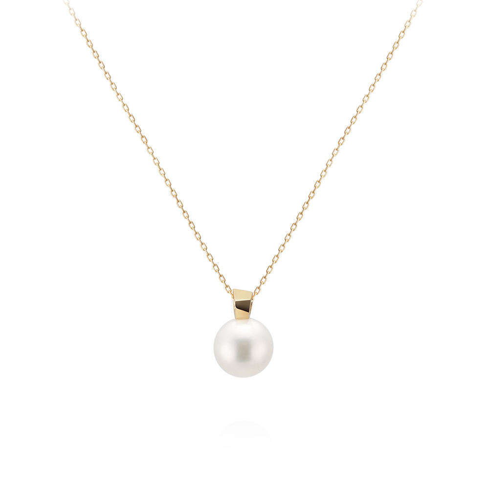 Branch pendant 14k gold Akoya cultured pearl 8~8.5mm