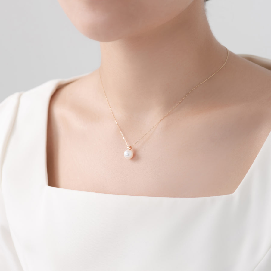 브랜치 목걸이 14k 해수진주