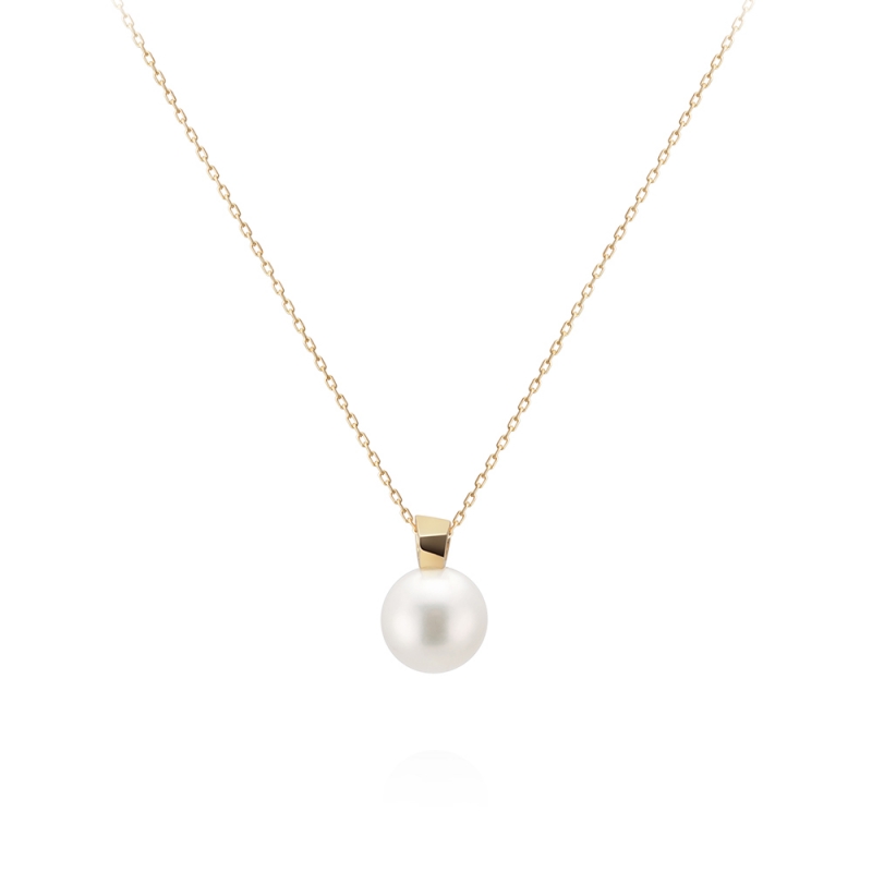 Branch pendant 14k gold Akoya cultured pearl 8~8.5mm