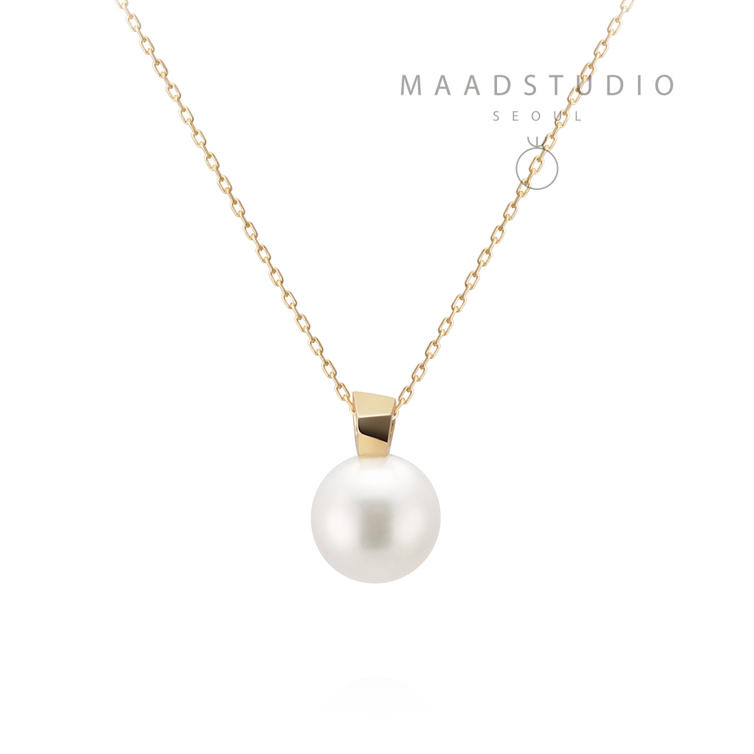 Branch pendant 14k gold Akoya cultured pearl 8~8.5mm