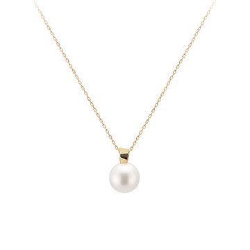 Branch pendant 14k gold Akoya cultured pearl 8~8.5mm