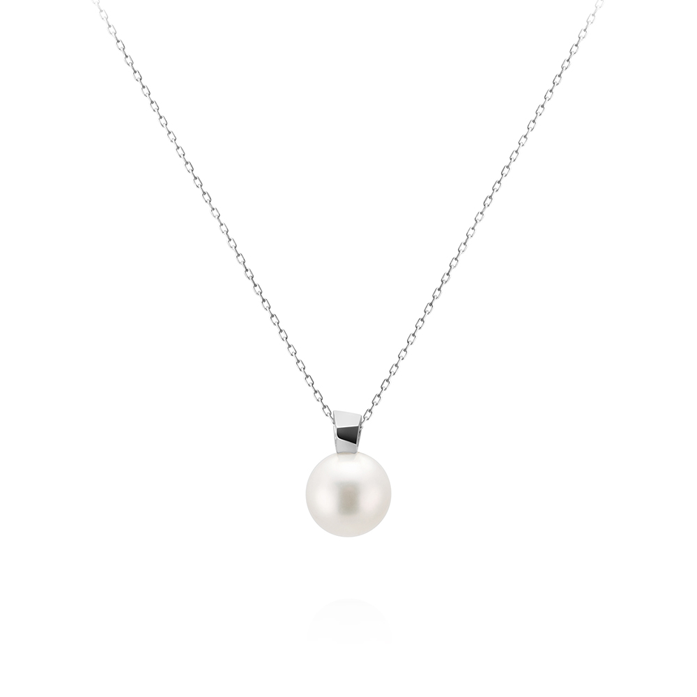 Branch pendant 14k White gold Akoya cultured pearl 8~8.5mm