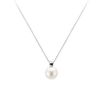 Branch pendant 14k White gold Akoya cultured pearl 8~8.5mm