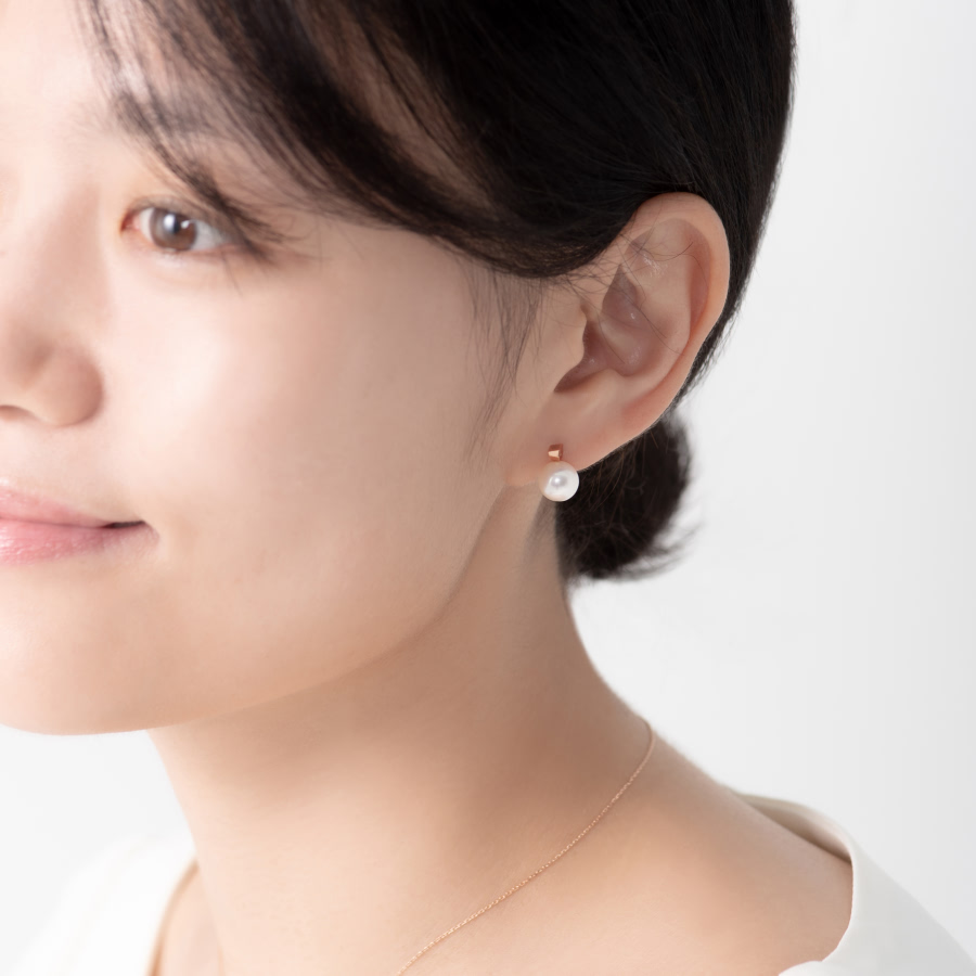 브랜치 귀걸이 14k 레드골드 해수진주